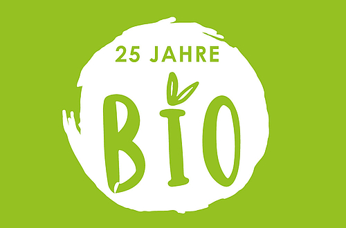 Logo 25 Jahre Bio Jubiläum von Gourmet